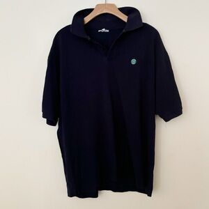 Wimbledon The Championship Tennis Polo Shirt Mens Sz XL Dark Blue Short Sleeve